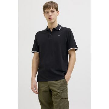 Tricou polo regular fit - Alb/Negru