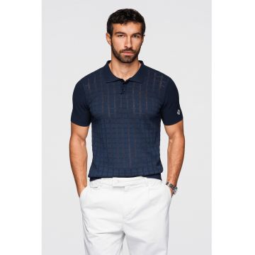 Tricou polo slim fit - Bleumarin
