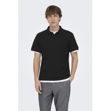Tricou polo uni - Negru