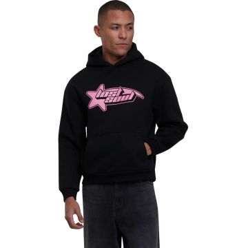 Hanorac cu design grafic - Negru/Roz