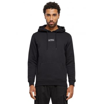 Hanorac cu detaliu text - Negru