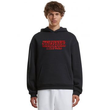 Hanorac cu imprimeu Stranger Things - Rosu/Negru