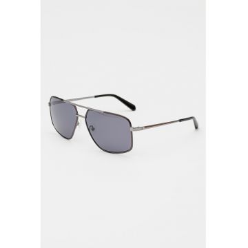 Ochelari de soare aviator cu lentile polarizate - Argintiu inchis