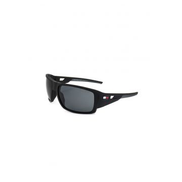 Ochelari de soare wrap cu lentile uni - Negru/Bleumarin