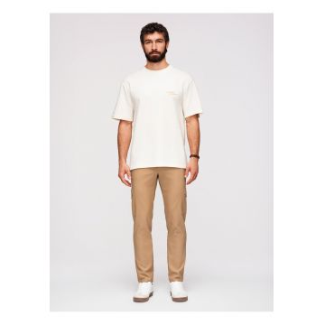 Pantaloni Cargo Barbati - Croiala Regular - Material Elastic - Olive Inchis - Maro