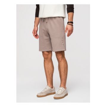 Pantaloni scurti barbati French Terry - croiala regular - ideali pentru vara - Bej inchis