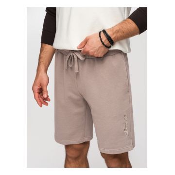 Pantaloni scurti barbati French Terry - croiala regular - ideali pentru vara - Bej inchis