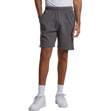 Pantaloni scurti de bumbac cu buzunare laterale - Gri inchis