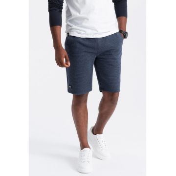 Pantaloni scurti din amestec de bumbac cu aspect texturat