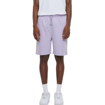 Pantaloni scurti din amestec de bumbac cu snur - Lila