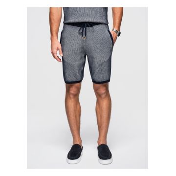 Pantaloni scurti din tricot  OM-SRCS-0202 - Albastru inchis