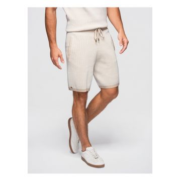 Pantaloni scurti din tricot  OM-SRCS-0202 - Bej