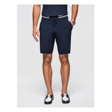 Pantaloni scurti din viscoza  OM-SRCS-0203 - Albastru inchis