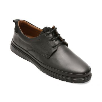 Pantofi BITE THE BULLET negri, RM110, din piele naturala