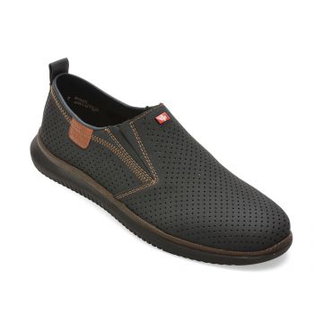 Pantofi RIEKER bleumarin, 10452, din piele naturala