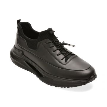 Pantofi sport BITE THE BULLET negri, RM120, din piele naturala