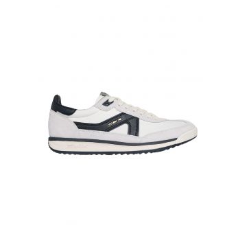 Pantofi sport cu insertii de piele intoarsa SKX 92 Spective - Alb/Gri carbune