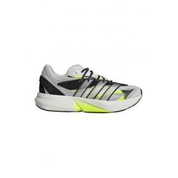 Pantofi sport din plasa cu detalii contrastante Lightblaze - Alb fildes/Negru stins/Verde lime