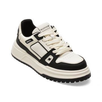 Pantofi sport GRYXX alb-negru, 30880, din piele naturala