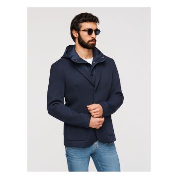 Sacou Barbati Elegant - Material Elastic - Croiala Regular - Stil Modern - Bleumarin