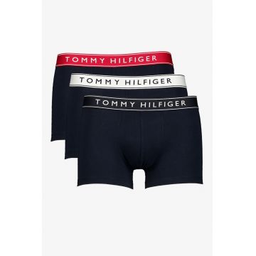 Set de boxeri cu banda logo in talie - 3 perechi - Bleumarin stins