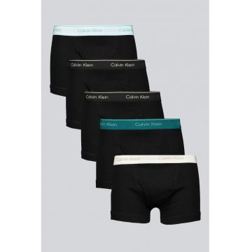 Set de boxeri cu banda logo in talie - 5 perechi - Negru antracit