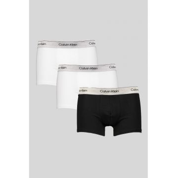 Set de boxeri cu logo in talie - 3 perechi - Alb/Negru antracit