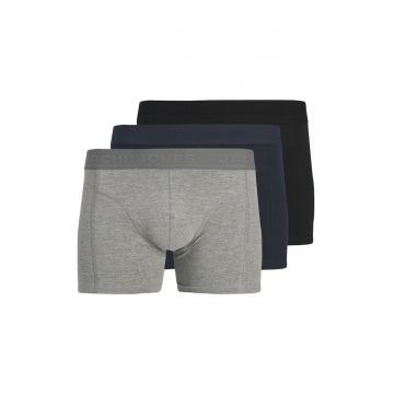 Set de boxeri din amestec de bumbac organic - 3 perechi - Negru/Gri/Bleumarin