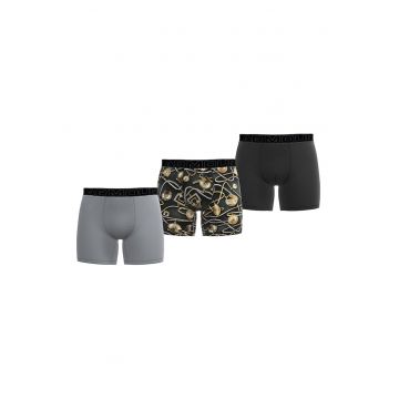 Set de boxeri pentru fitness Performance Tech - 3 perechi - Auriu/Gri/Gri inchis