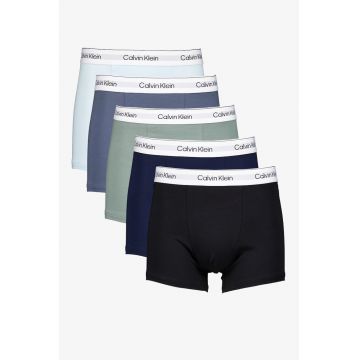 Set de boxeri relaxed fit cu banda logo - 5 perechi - Gri/Verde sparanghel/Negru antracit