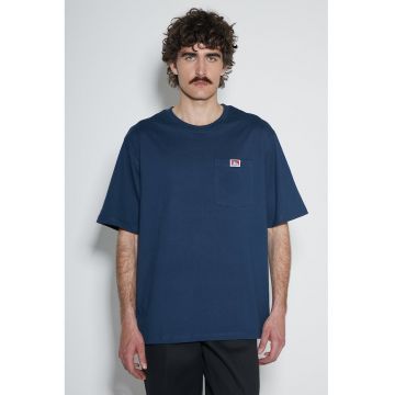 Tricou barbati  Heavy SS - buzunar - bleumarin - bumbac