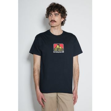 Tricou barbati -  negru - bumbac 100% - croiala clasica - logo Ben Davis