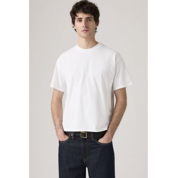 Tricou crop cu croiala lejera - Alb optic