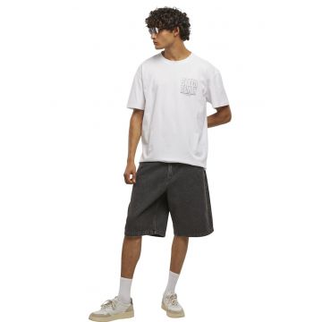 Tricou cu decolteu la baza gatului - Alb