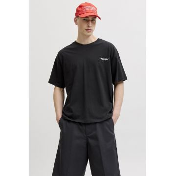 Tricou cu imprimeu foto pe partea din spate - Negru