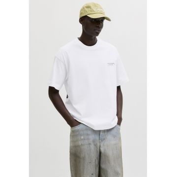 Tricou cu imprimeu grafic pe partea din spate - Gri deschis/Alb murdar