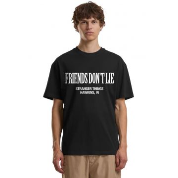 Tricou cu imprimeu Stranger Things - Alb/Negru