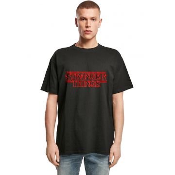 Tricou cu imprimeu Stranger Things - Rosu/Negru