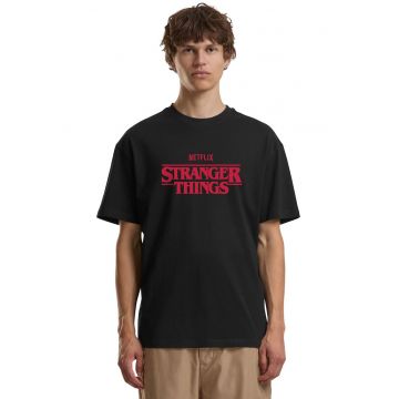 Tricou cu imprimeu Stranger Things - Rosu/Negru