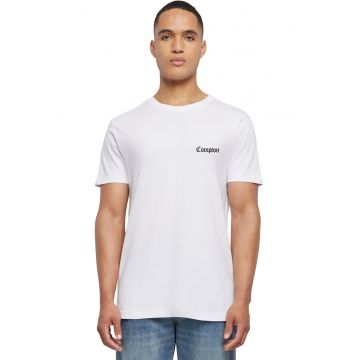 Tricou cu imprimeu text - Alb