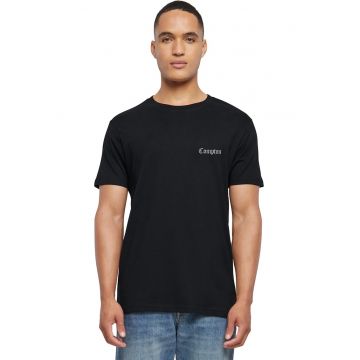 Tricou cu imprimeu text - Negru