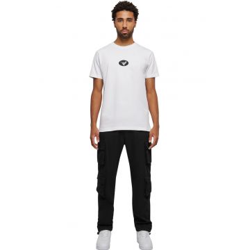 Tricou de bumbac cu decolteu la baza gatului - Alb optic