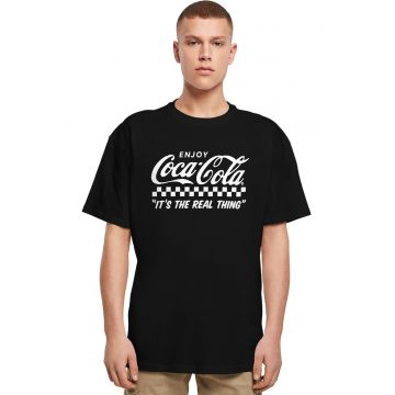 Tricou din bumbac cu imprimeu Coca-Cola - Negru/Alb optic