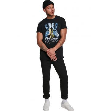 Tricou din bumbac cu imprimeu foto - Negru/Albastru