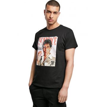 Tricou din bumbac cu imprimeu foto - Negru/Roz deschis