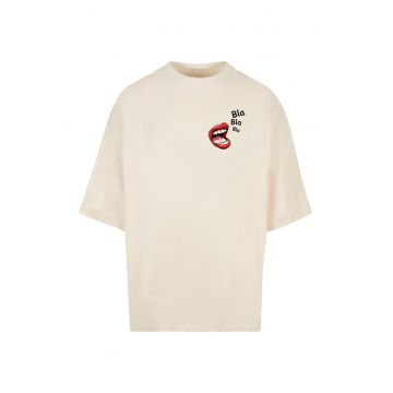 Tricou din bumbac cu imprimeu grafic - Crem