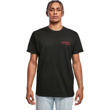 Tricou din bumbac cu imprimeu grafic pe partea din spate - Rosu/Negru/Portocaliu
