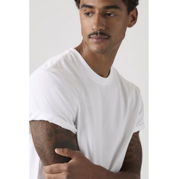 Tricou din bumbac Essential - Alb optic