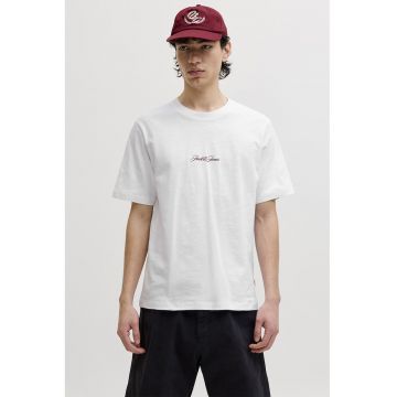 Tricou din bumbac organic cu imprimeu pe partea din spate - Alb optic