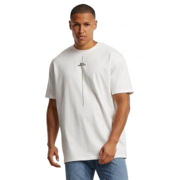 Tricou lejer cu decolteu la baza gatului - Alb